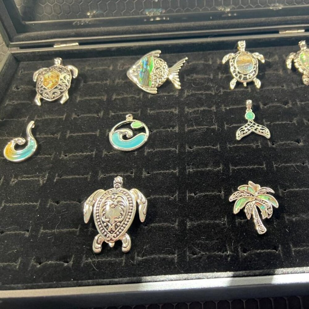 Ladies Beach Necklaces 18 K White Gold Plated-Bundle 18-10 necklaces